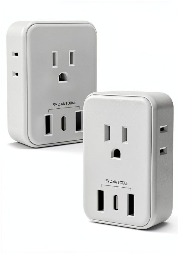 European Travel Adapter 7 in 1 Power Outlet USB Charger-0