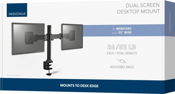 Insignia Dual Monitor Desk Mount Heavy Duty Adjustable-9