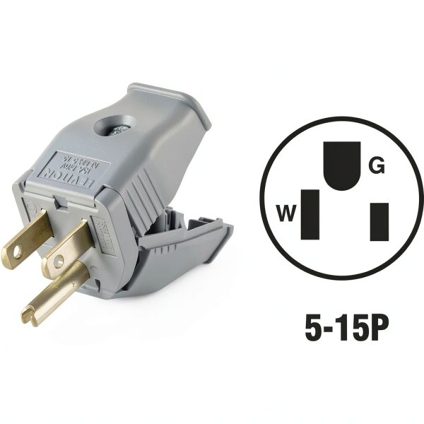 NEMA 5-15P Plug Thermoplastic Clamptite Commercial-3