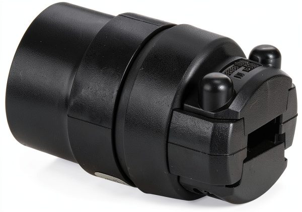 Leviton Black Rubber Connector Plug 15 Amp Nongrounding-1