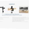 Insignia Dual Monitor Desk Mount Heavy Duty Adjustable-10