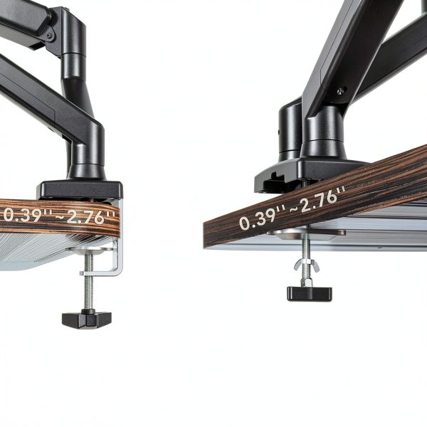HNDS38B Dual Monitor Desk Mount Gas Spring Arms Adjustable-8