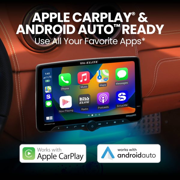 BOSS Elite Car Stereo Wireless CarPlay Android Auto 10.1-1