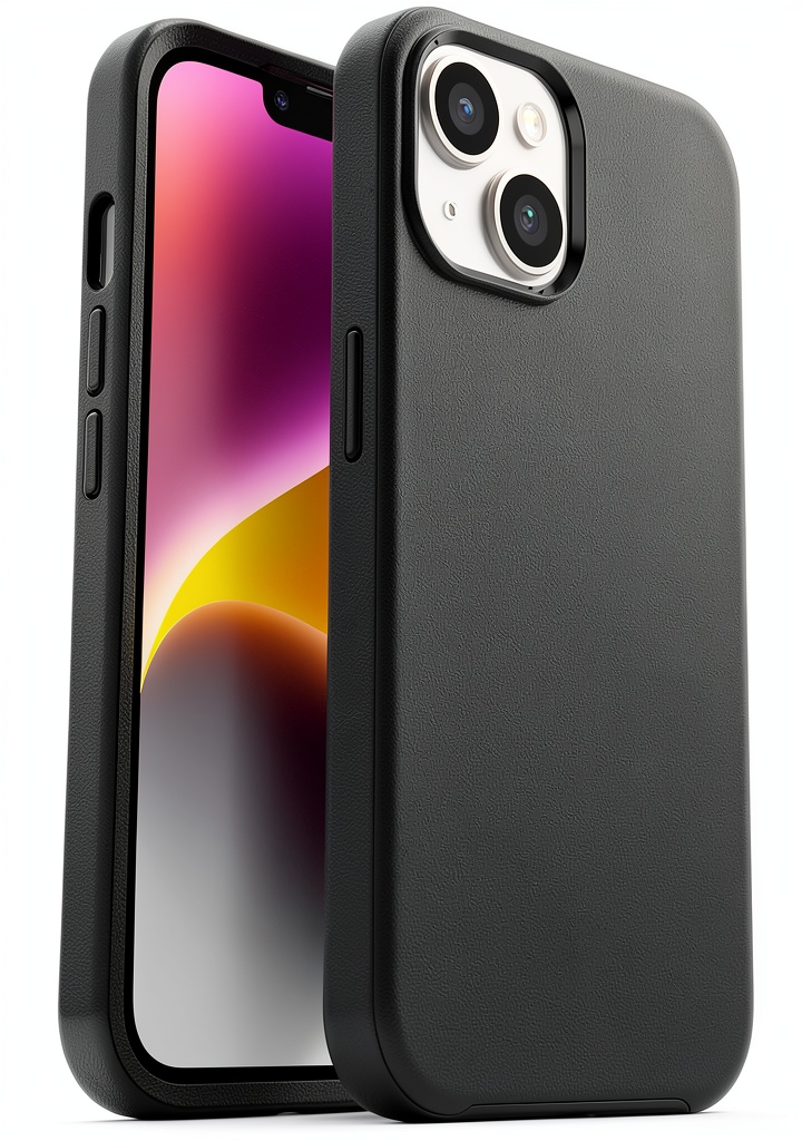 OtterBox Symmetry Series+ case on iPhone 14 showing slim profile and MagSafe compatibility