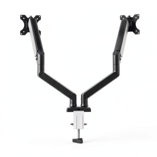 HNDS38B Dual Monitor Desk Mount Gas Spring Arms Adjustable-1