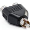 RCA Y-Splitter Adapter Gold-Plated Mono Audio Home Stereo-0