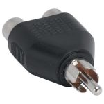 RCA Y-Splitter Adapter Gold-Plated Mono Audio Home Stereo-0