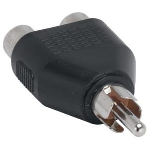 RCA Y-Splitter Adapter Gold-Plated Mono Audio Home Stereo-0