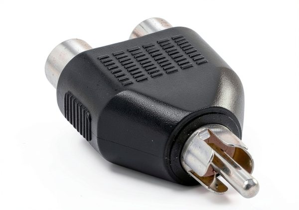RCA Y-Splitter Adapter Gold-Plated Mono Audio Home Stereo-0