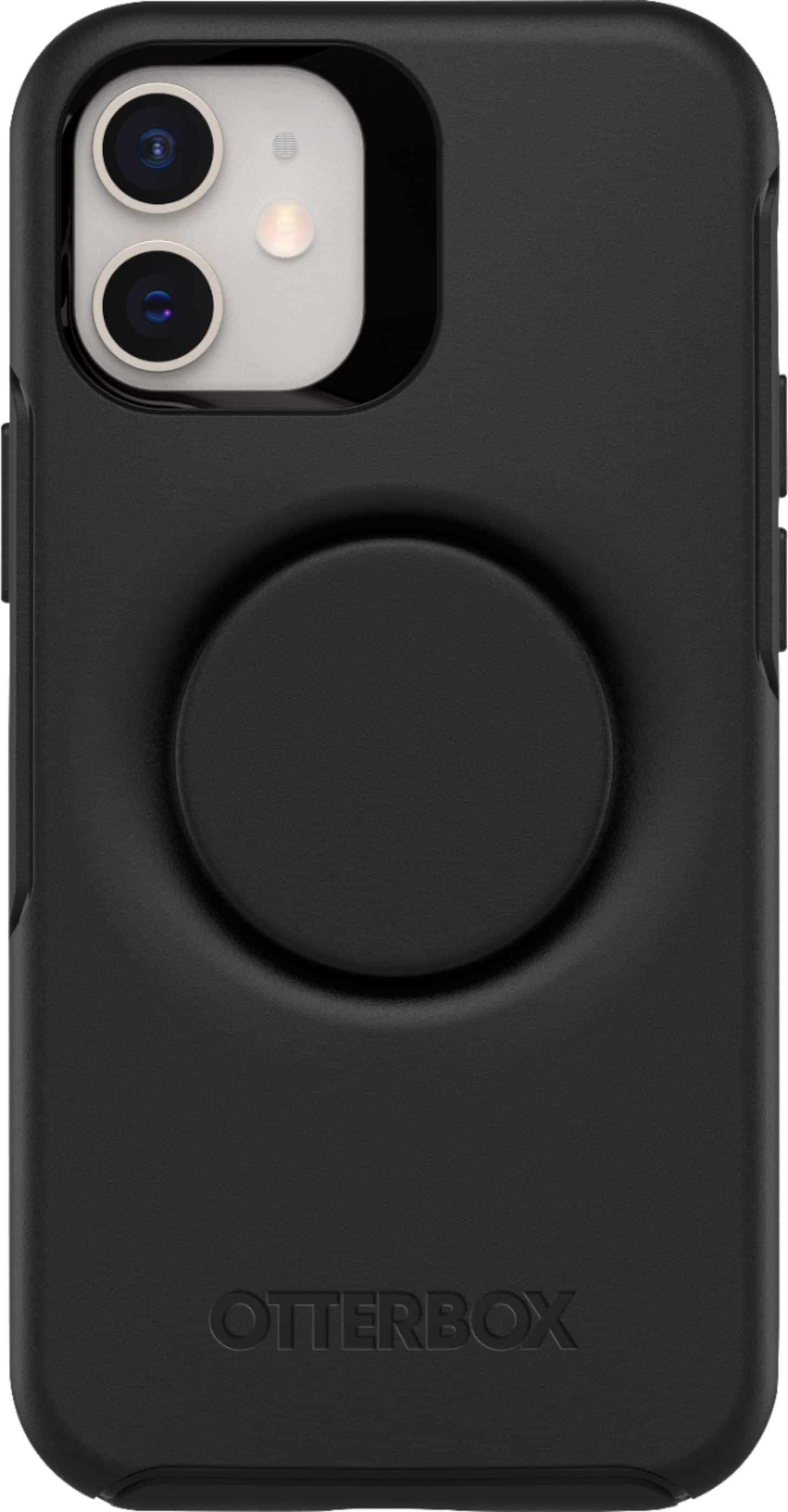 OtterBox Symmetry Series iPhone 12 mini case with PopGrip in use