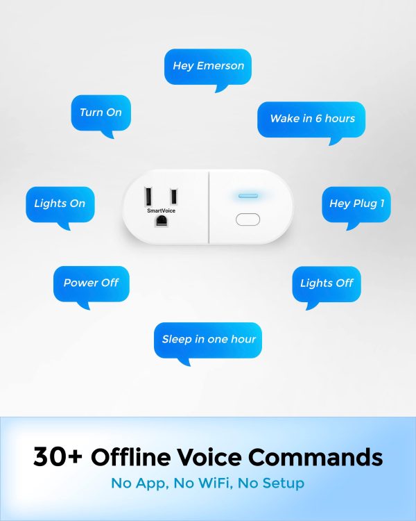 Emerson SmartVoice Wall Plug ES513 Offline Voice Control-3