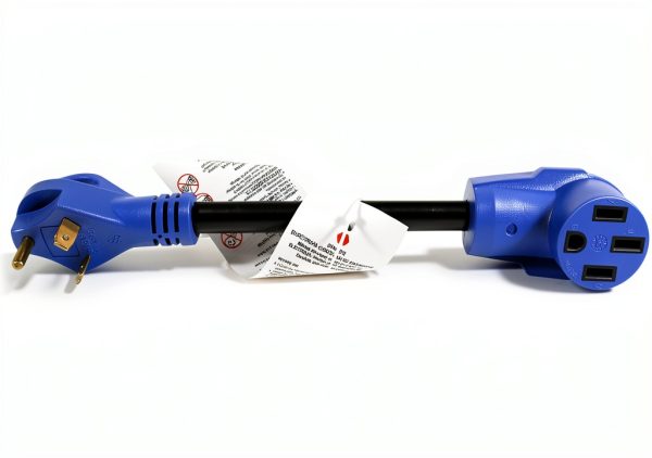 HQRP RV Power Cord 30A to 50A Adapter Copper Wiring Grip-3