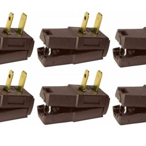 Leviton Easy Wire Angle Plug Nongrounding 6 Pack-0