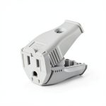 PVC NEMA 5-15R Connector 15A 125V White Thermoplastic-0