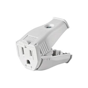 PVC NEMA 5-15R Connector 15A 125V White Thermoplastic-0
