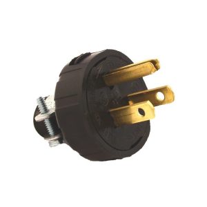 48648 Grounding Plug Brass Blades Vinyl Housing Electrical-0