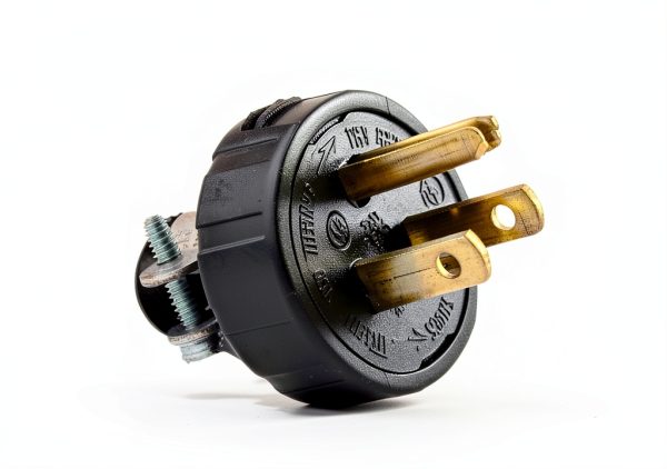 48648 Grounding Plug Brass Blades Vinyl Housing Electrical-0