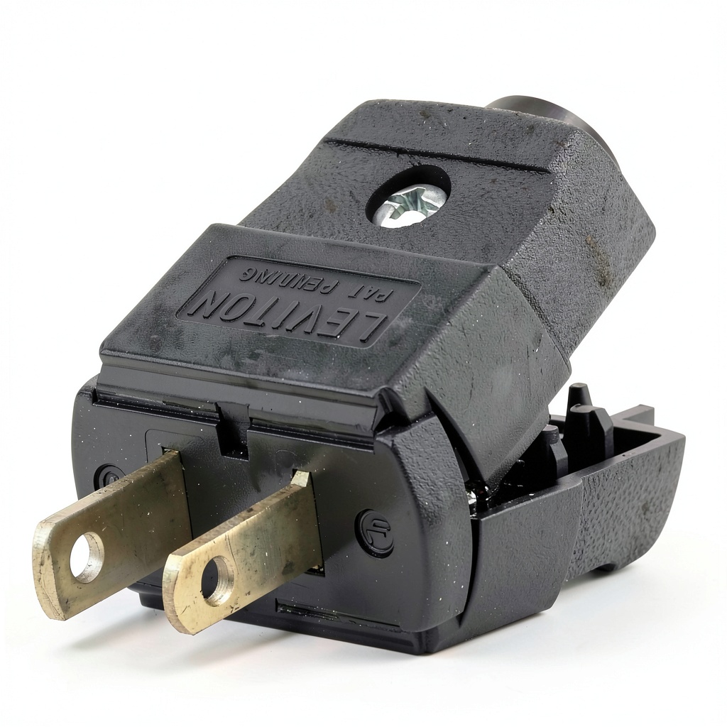 101-2EP polarized plug installed in a standard household outlet