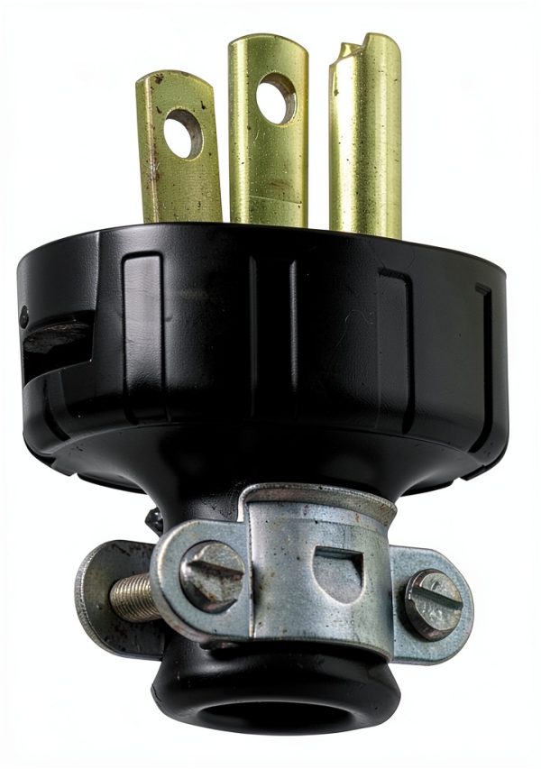 48648 Grounding Plug Brass Blades Vinyl Housing Electrical-1