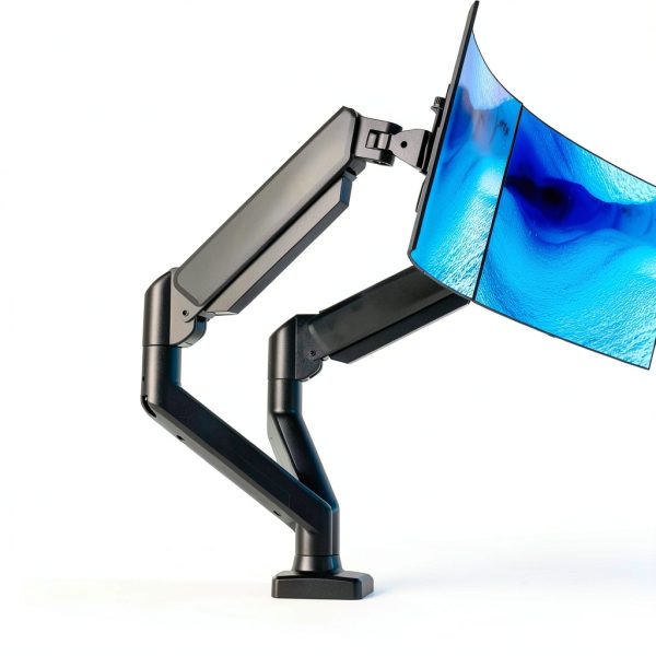 HNDS38B Dual Monitor Desk Mount Gas Spring Arms Adjustable-6