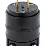 Rubber Straight Blade Plug NEMA 1-15P CSA UL Listed-0