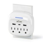 USB Wall Outlet Extender 6 in 1 AC Outlets USB C Ports-0