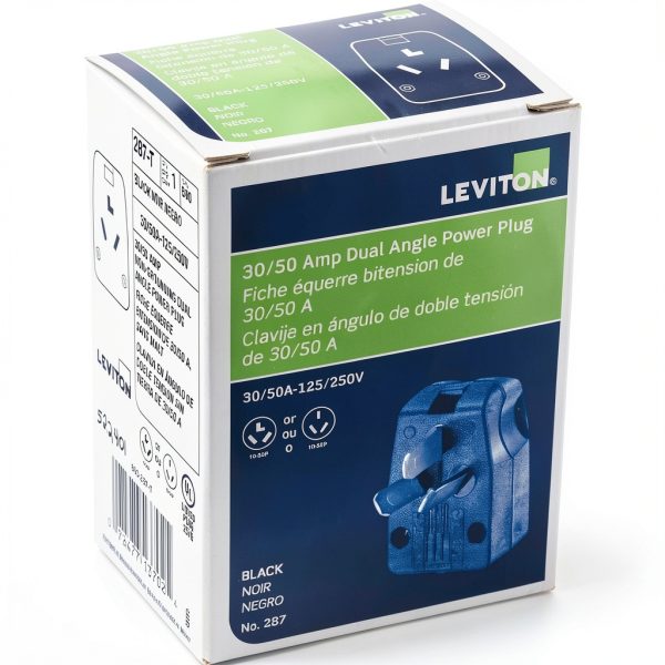 Leviton Dual Power Angle Plug EPTR Rubber 30A 50A-4