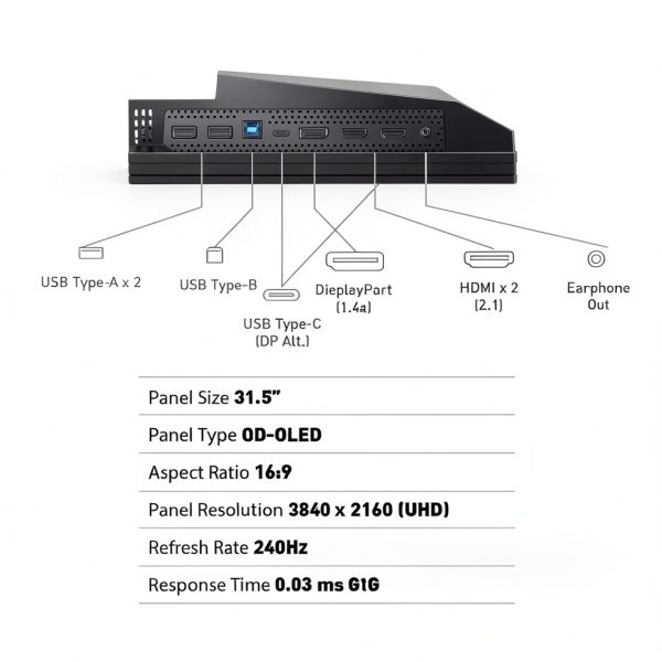 MSI MPG 321URX QD OLED Gaming Monitor 32 4K 240Hz-4