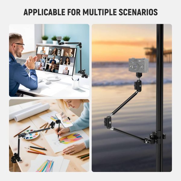 Neewer Magic Arm Overhead Camera Desk Mount Gear Phone-8