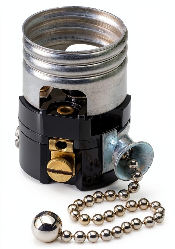 Leviton Medium Base Pull Chain Lampholder Indoor Metal-0