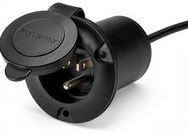 ProMariner AC Plug Holder Universal Black Watertight Design-0