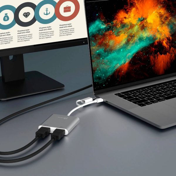 USB C Dual HDMI Adapter 4K Multi Monitor for Mac Windows-4