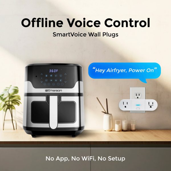 Emerson SmartVoice Dual Wall Plug Offline Voice Control-7