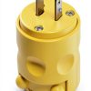 Leviton 15A 125V Non Polarized Plug NEMA 1 15P Yellow PVC-0