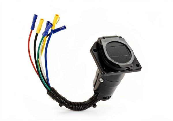 HQRP 7 Way RV Trailer Light Connector Socket Wiring-1