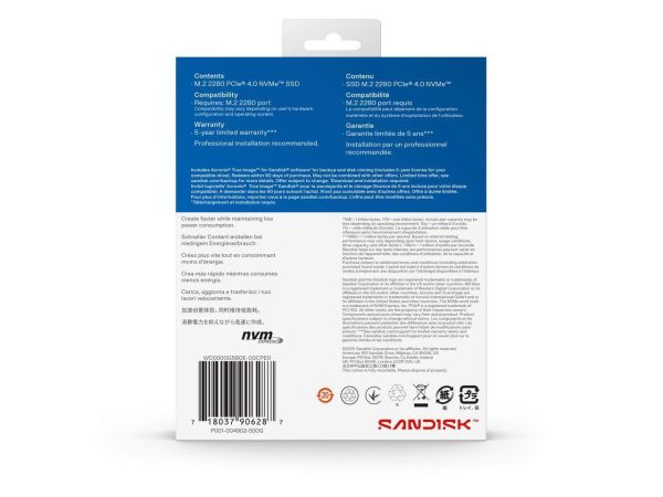 SanDisk WD Blue SN5100 SSD 500GB PCIe Gen 4 NVMe Internal-6