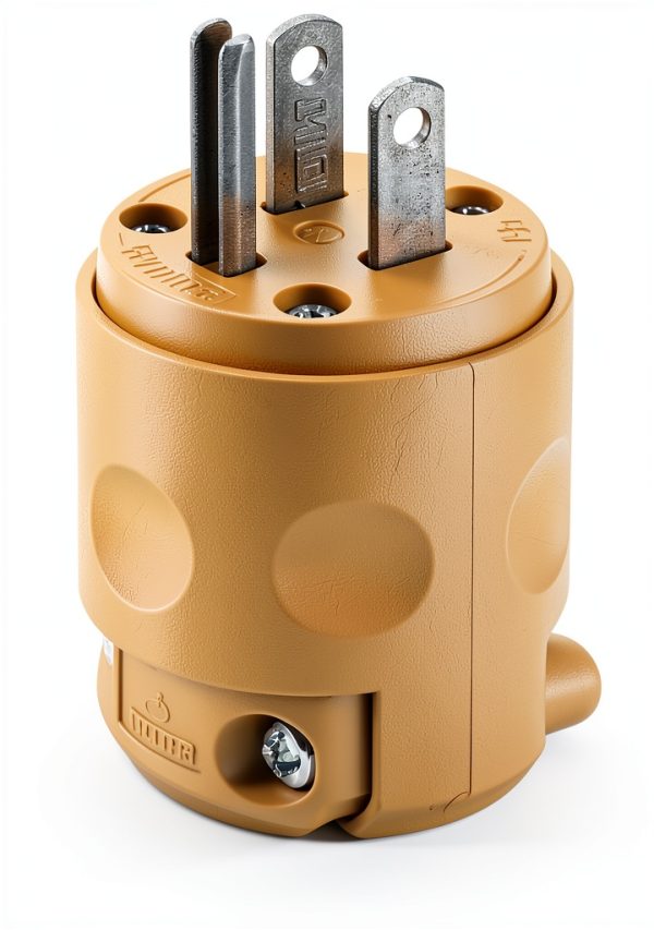 PVC Hinged Plug NEMA 5-15P Replacement for Tools Extension-1