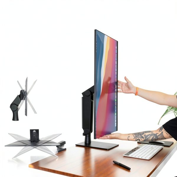 Pavo Freestanding Monitor Arm Height Adjustable Ergonomic-1