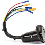 HQRP 7 Way RV Trailer Light Connector Socket Wiring-0