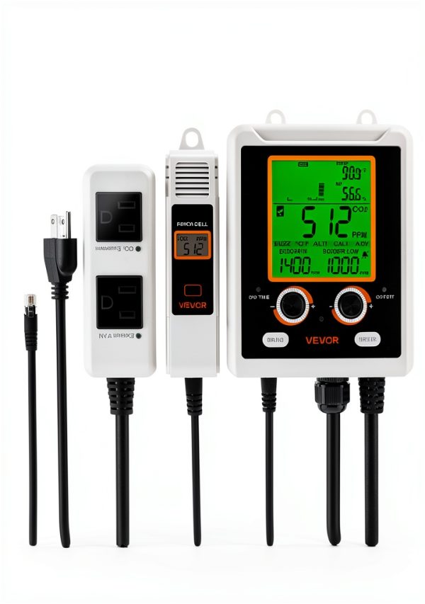 VEVOR CO2 Monitor Dual Infrared Plant Human Mode Controller-1