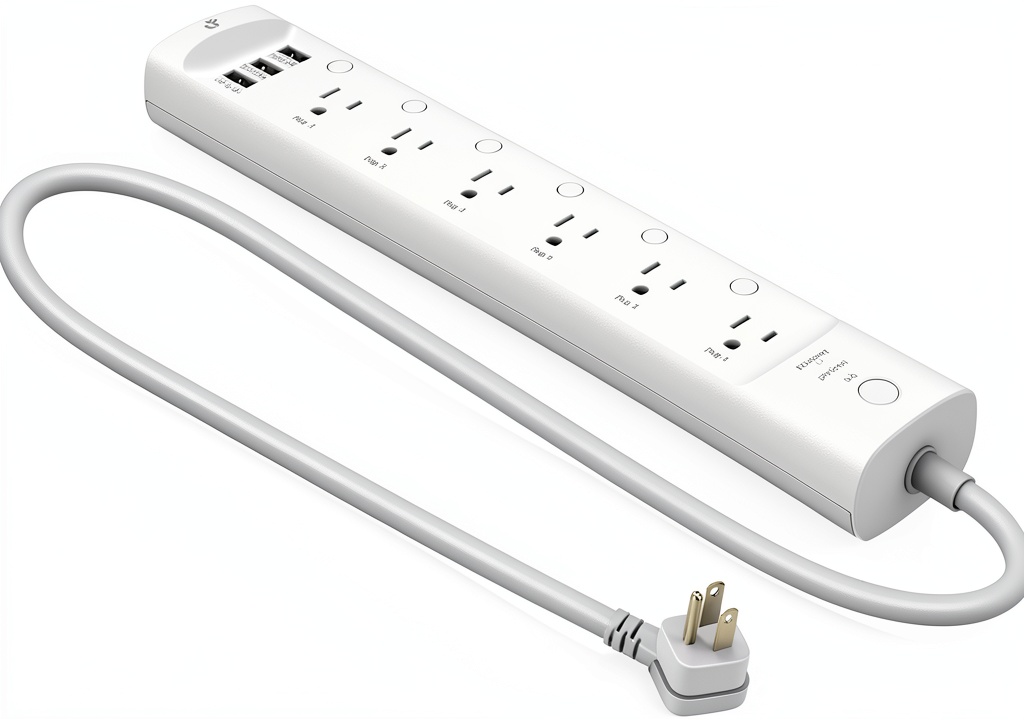 TP-Link Kasa Smart Power Strip connected to multiple devices