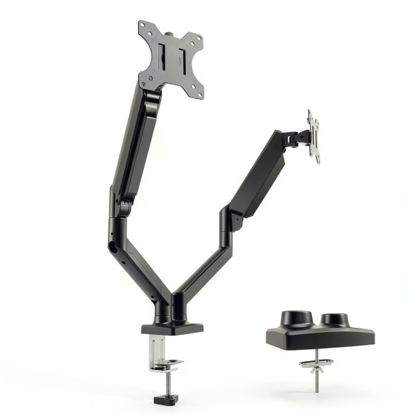 HNDS38B Dual Monitor Desk Mount Gas Spring Arms Adjustable-2