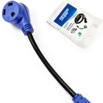 HQRP RV Power Cord 15A to 30A Plug Converter Heavy Duty-0