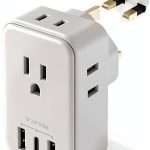 UK Plug Adapter 7 in 1 Type G with USB Ports-0