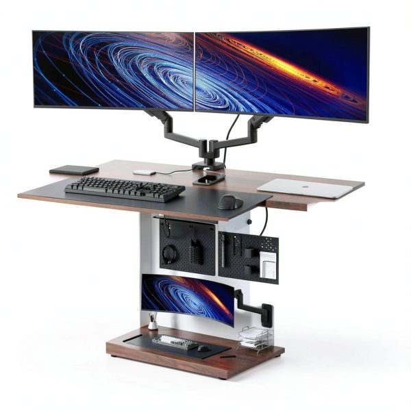 Pavo Dual Monitor Mount Gas Spring Arms USB Ports-10