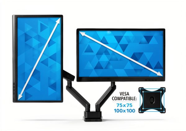 Pavo Dual Monitor Mount Ergonomic Desk Stand for Work-6