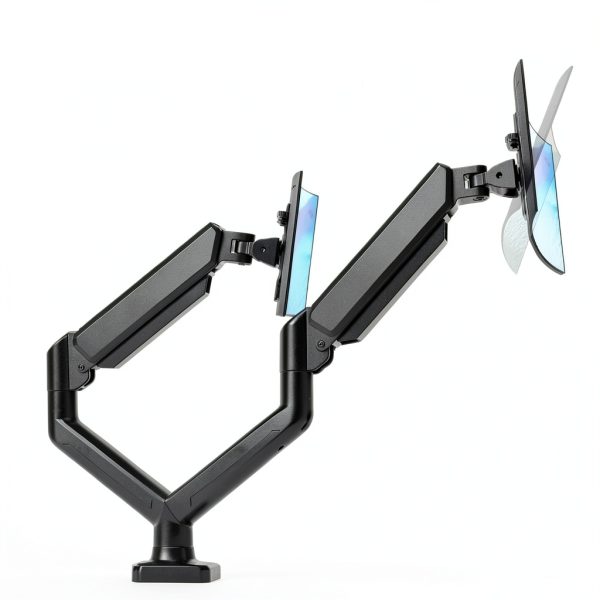 HNDS38B Dual Monitor Desk Mount Gas Spring Arms Adjustable-5