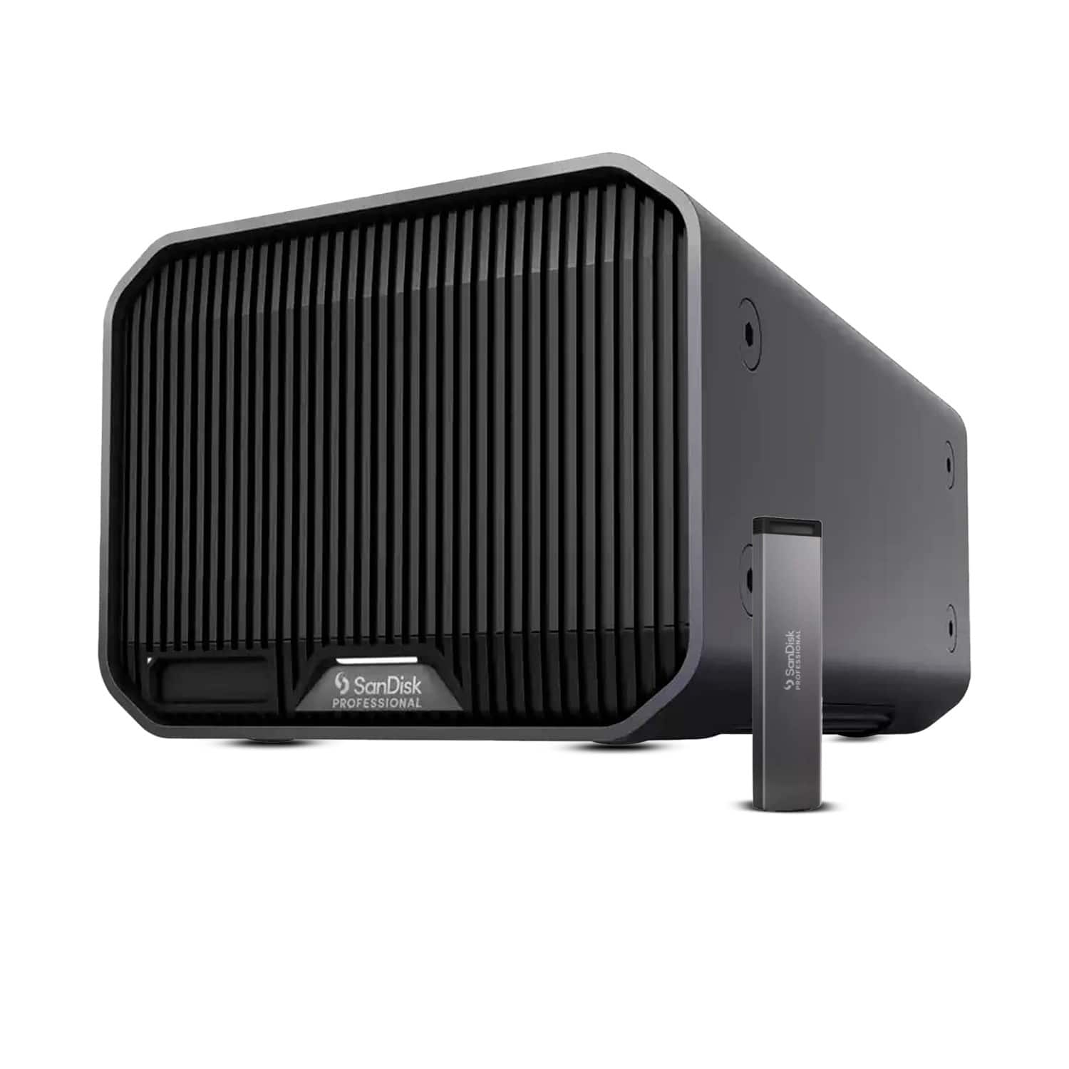 SanDisk Professional G RAID Mirror connected to a workstation