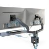 Pavo Dual Monitor Mount Gas Spring Arms USB Ports-7