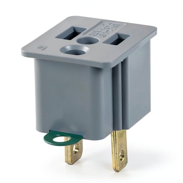 Leviton Model 274 Adapter Gray Vinyl Grounded Outlet-0